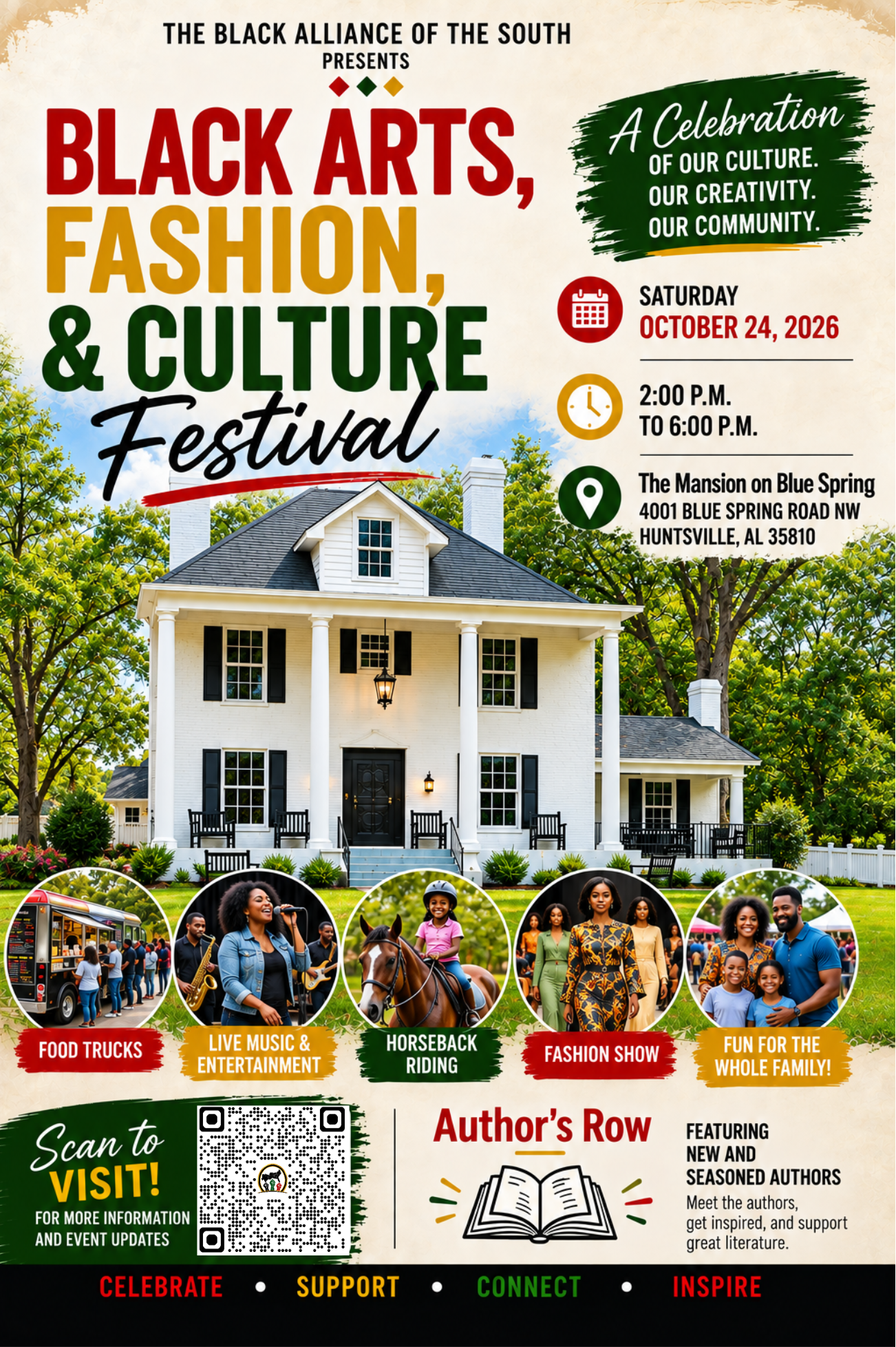 Black Arts, Fashion and Culture Festival — October 24, 2026 at The Mansion on Blue Spring